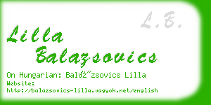 lilla balazsovics business card